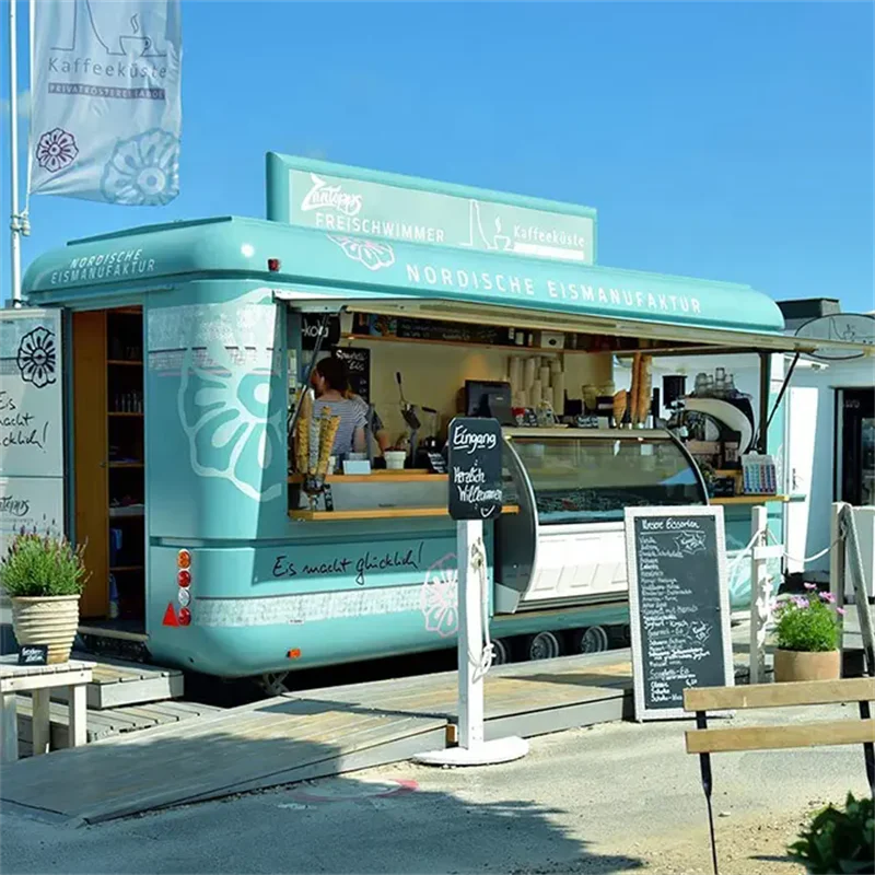 Usa Mobile Kitchen Airstream Food tTrailer Salad Coffee Bar Container Fast Food Van for Australia Ice Cream Cart Pizza Truck