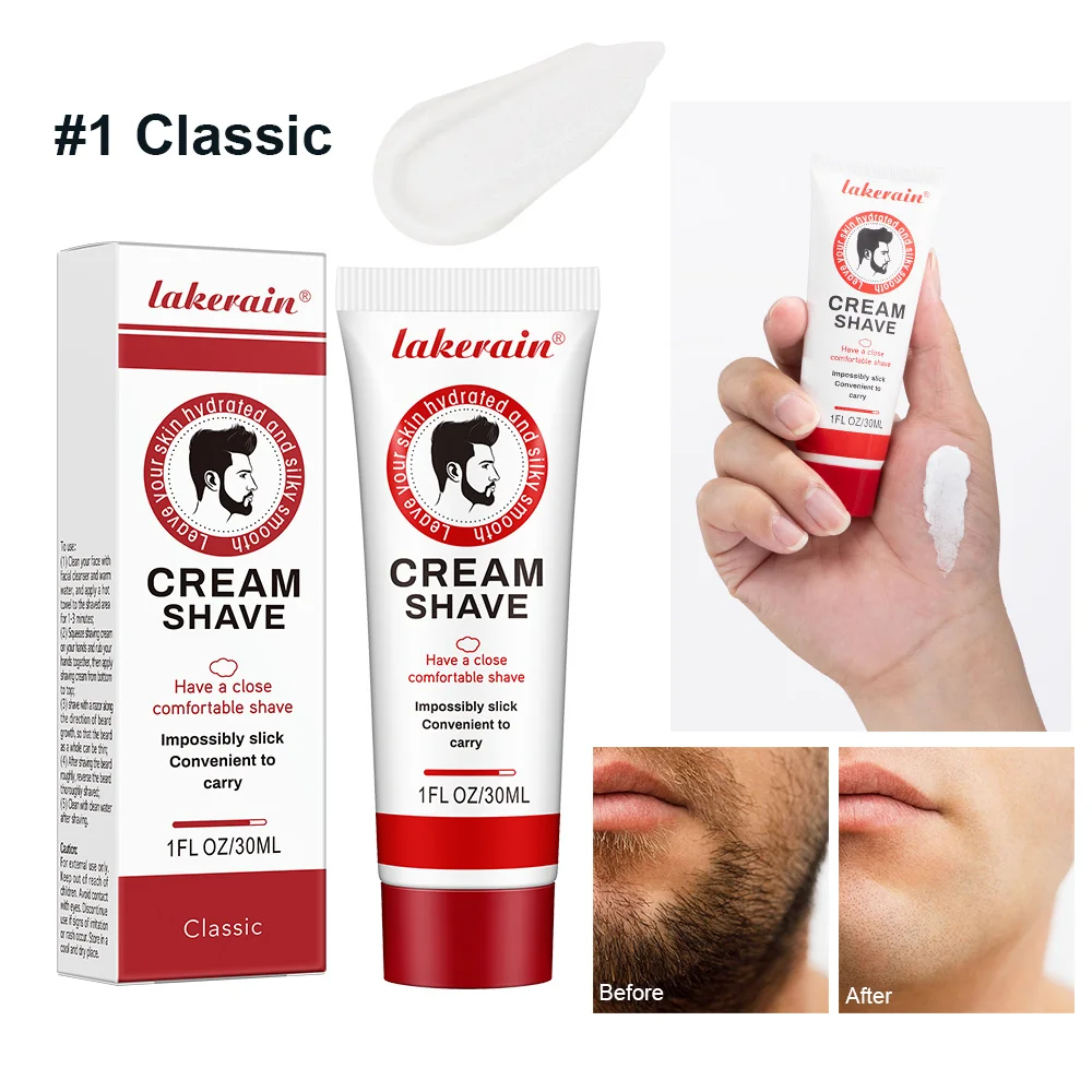 30g Moisturizing Mens Shaving Cream Soft Beard Reduce Friction Comfortable Shave Cream for Man Beard Shaving Foam