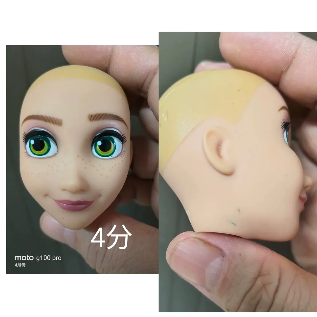 Tête de poupée BJD T01 1/6 pour garçon, maquillage modifiable, yeux ouvrables, bébé monstre, tête chauve, idéale pour la pratique des défauts de la peau.
