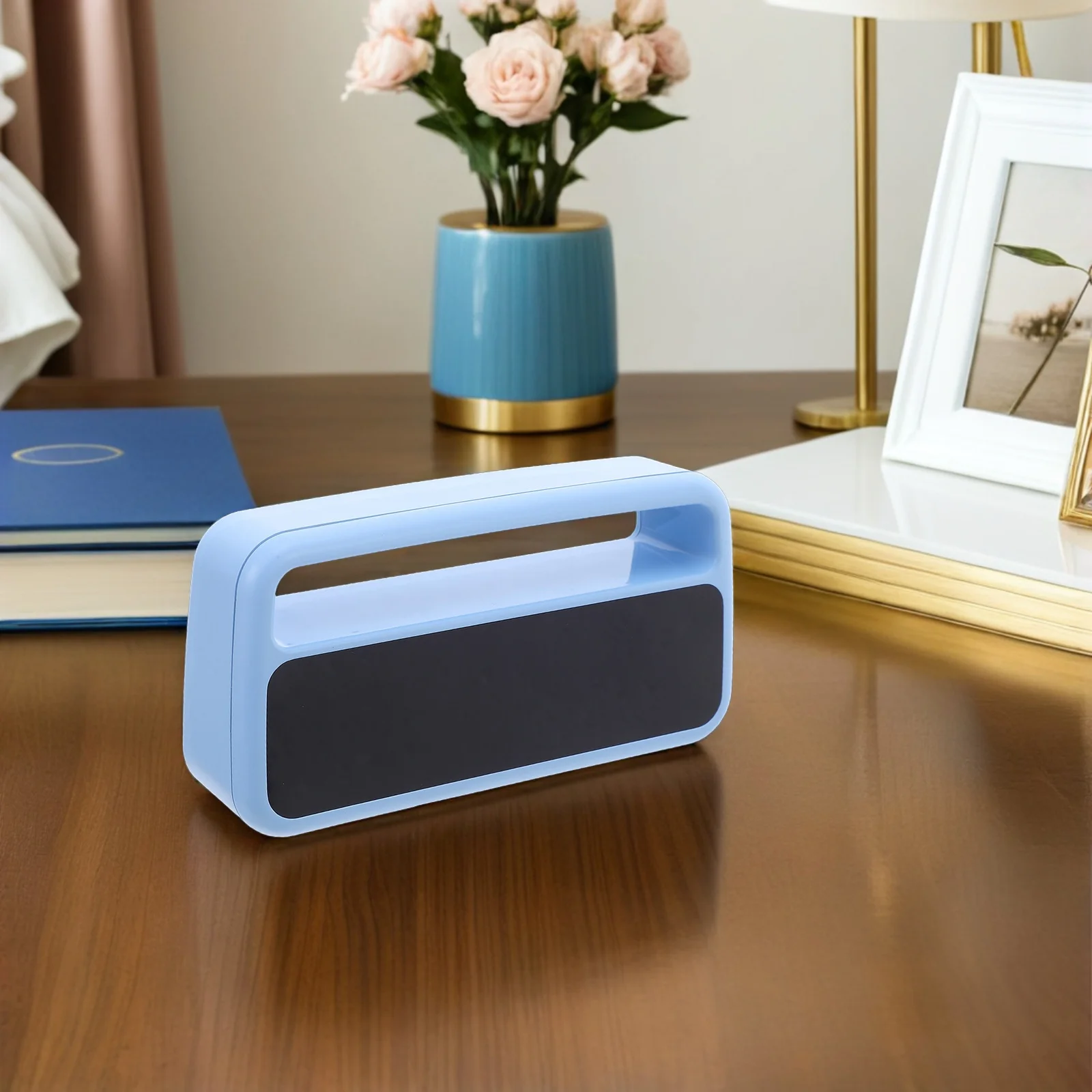 

Handheld Alarm Clock Large Display Digital Operated Brightness Adjustable Lighted Time Date Day For Kids Teens