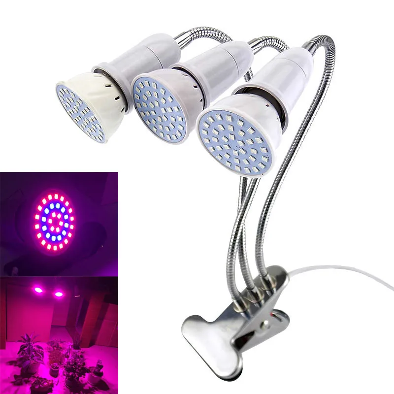 3 head Indoor Hydroponics  led grow light plant lamp for indoor room tent  hydro cultivo greenhouse growing lamp a2