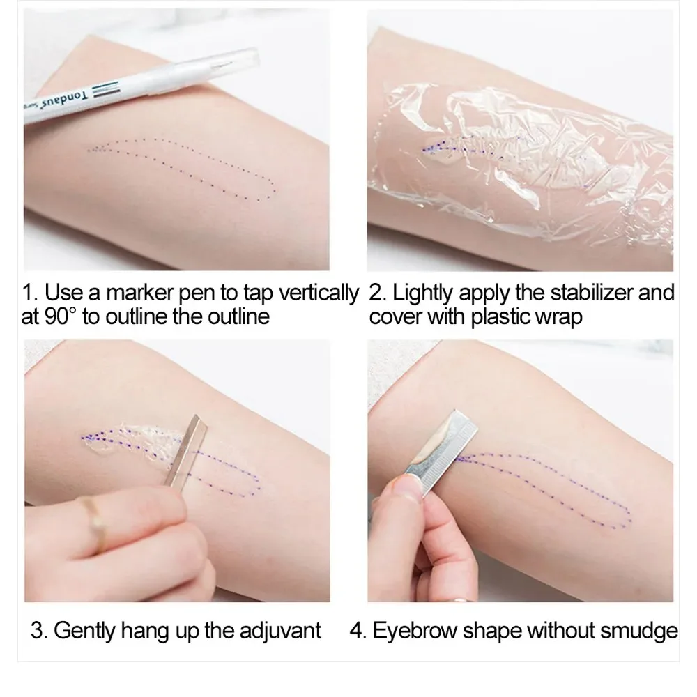 1Pcs Surgical Skin Marker Eyebrow Tattoo Pen Eye Brow Pencil With Measuring Ruler Microblading Pen Permanent Makeup Accesories