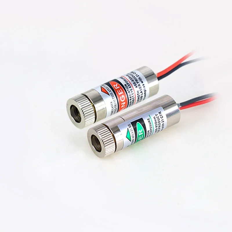 Calibrated Cross Line Laser Module, Red Green Light Glass Lens, Adjustable Diode Diameter, 12mm Optical Instrument