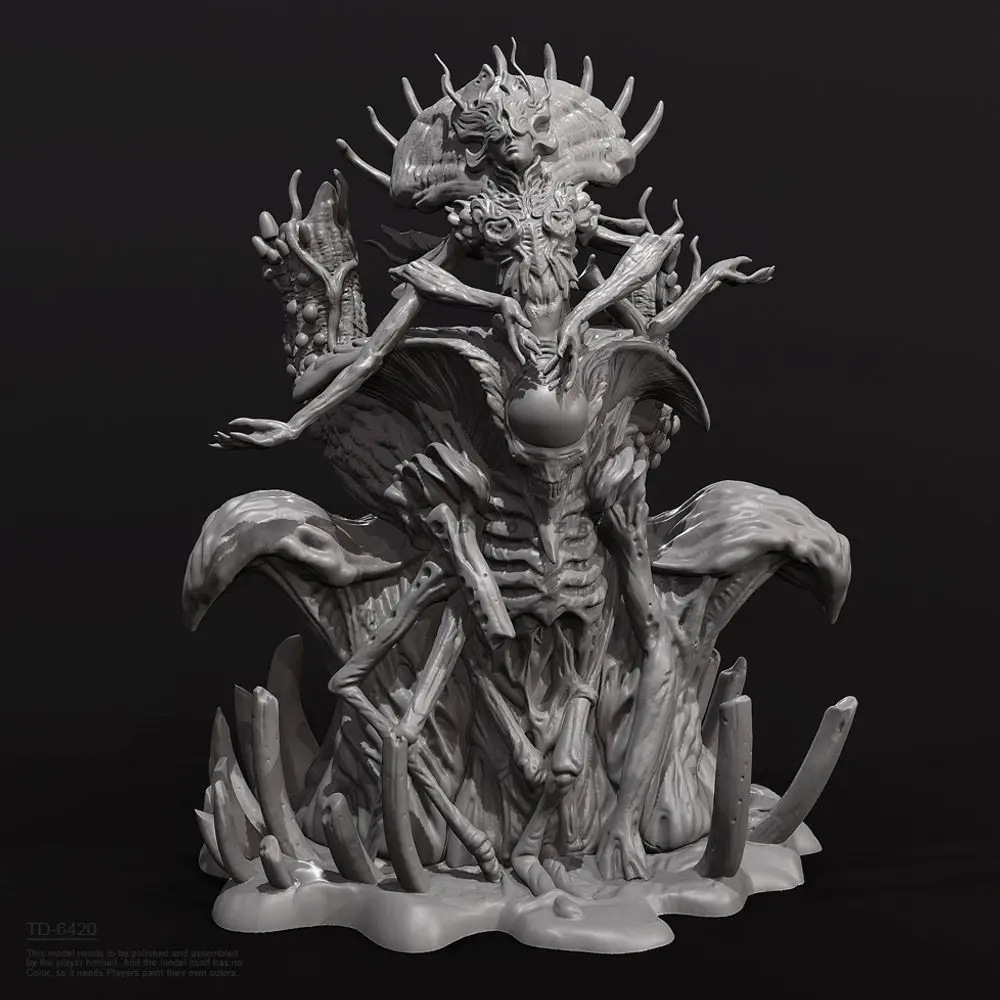50mm 75mm Königin der Trockenen Knochen Mini Harz Weiß Form Montage Modell 3D DIY Färbung Miniaturen Figuren Spielzeug geschenke – Detail 2