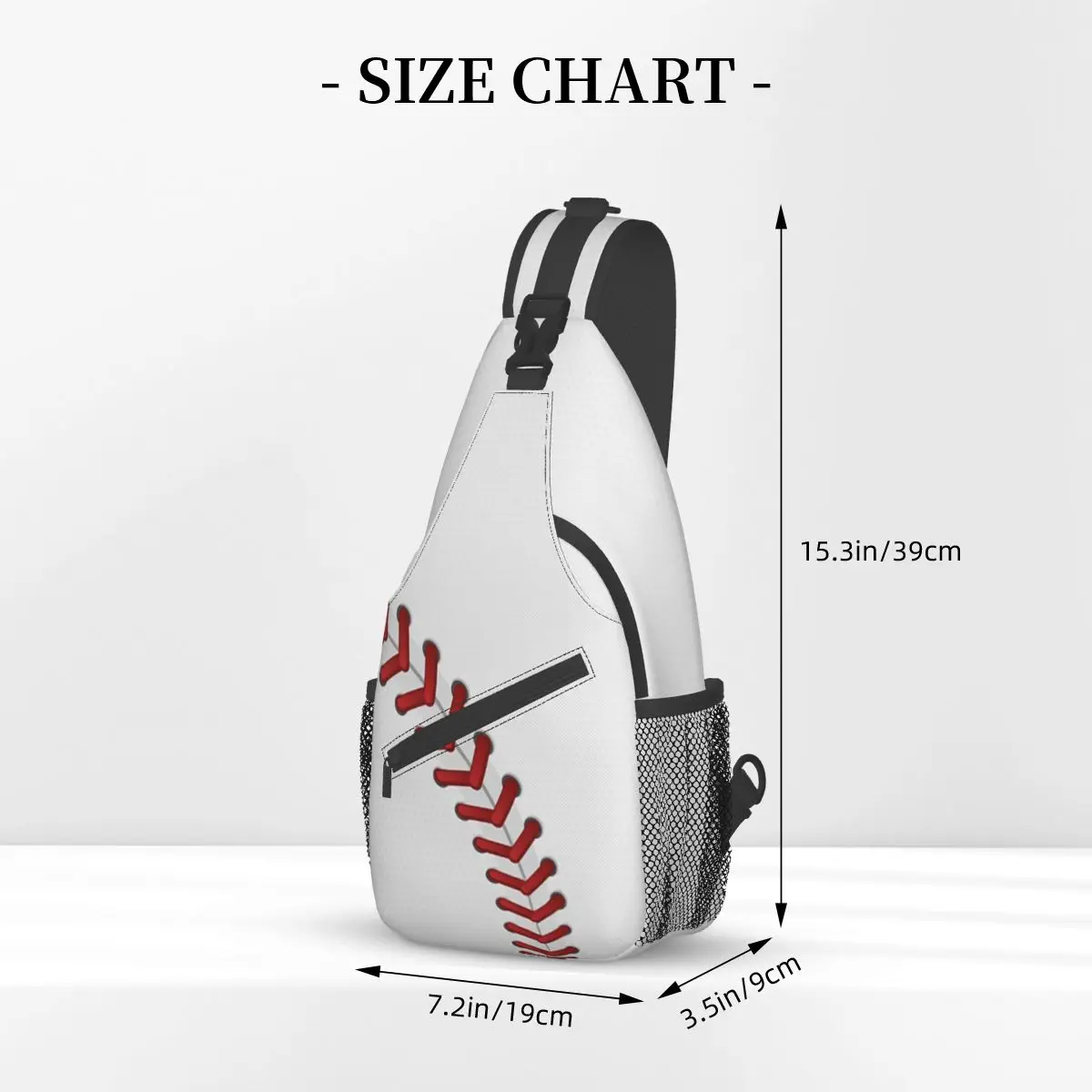 Maska baseballowa śliczny torba typu Crossbody Sling Bag fajny torba na klatkę piersiowa sport plecak na ramię Daypack na wędrówki torba kempingowa