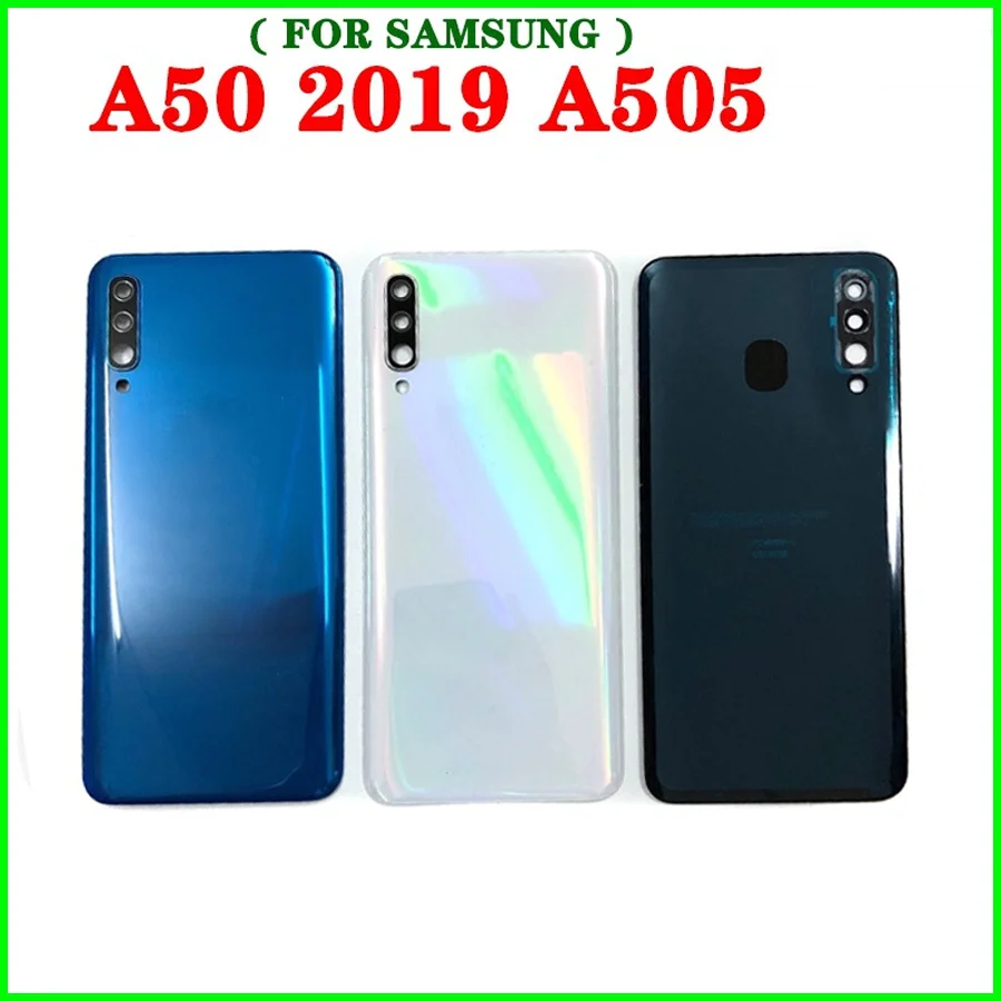 Middle frame Back Housing For Samsung Galaxy A50 A505 A305F SM-A505F Back Door Battery Cover Glass Housing Case Side Buttons Cam