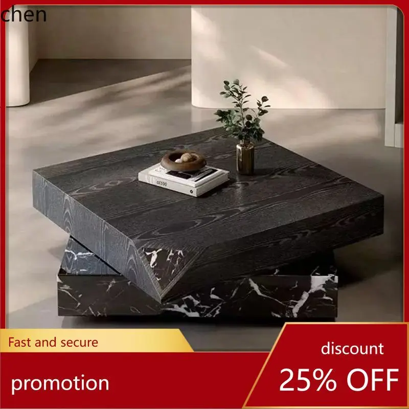 

Новый винтажный угловой кофейный столик премиум-класса HT, черный, в современном минималистичном стиле, прямоугольный, с текстурой под дерево