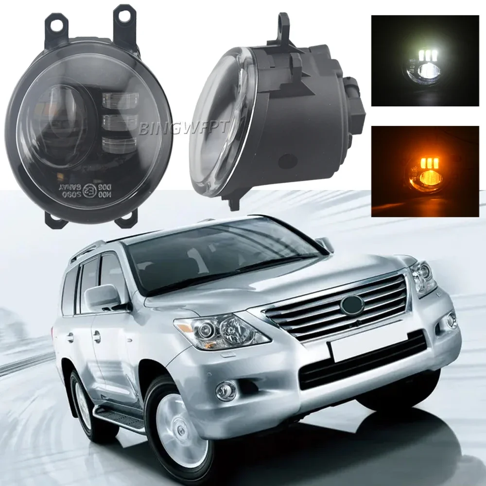 2 X For Lexus LX 570 LX570 5.7L V8 2008 2009 2010 2011 2012 2013 Fog Light Car LED Fog Lamp H11 12V