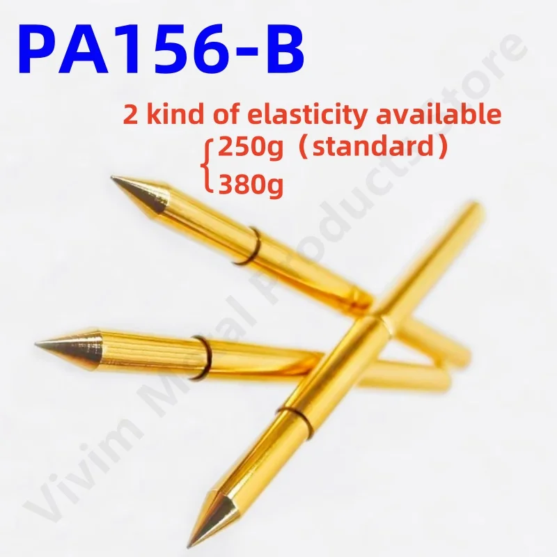 

20/100PCS PA156-B Spring Test Probe PA156-B1 Test Pin P156-B PogoPin Dia 2.36mm Length 34mm Sharp Tip Head Dia2.01mm P156-B1