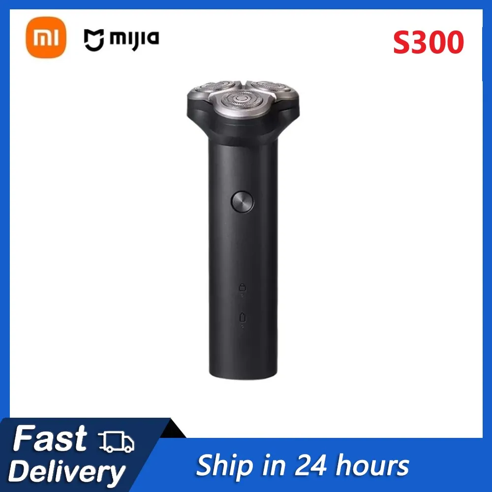 XIAOMI MIJIA Electric Shaver S300 Dry Wet Shavers Triple Blade IPX7 Waterproof Beard Trimmer Trimer Cutter For Men Razor Machine