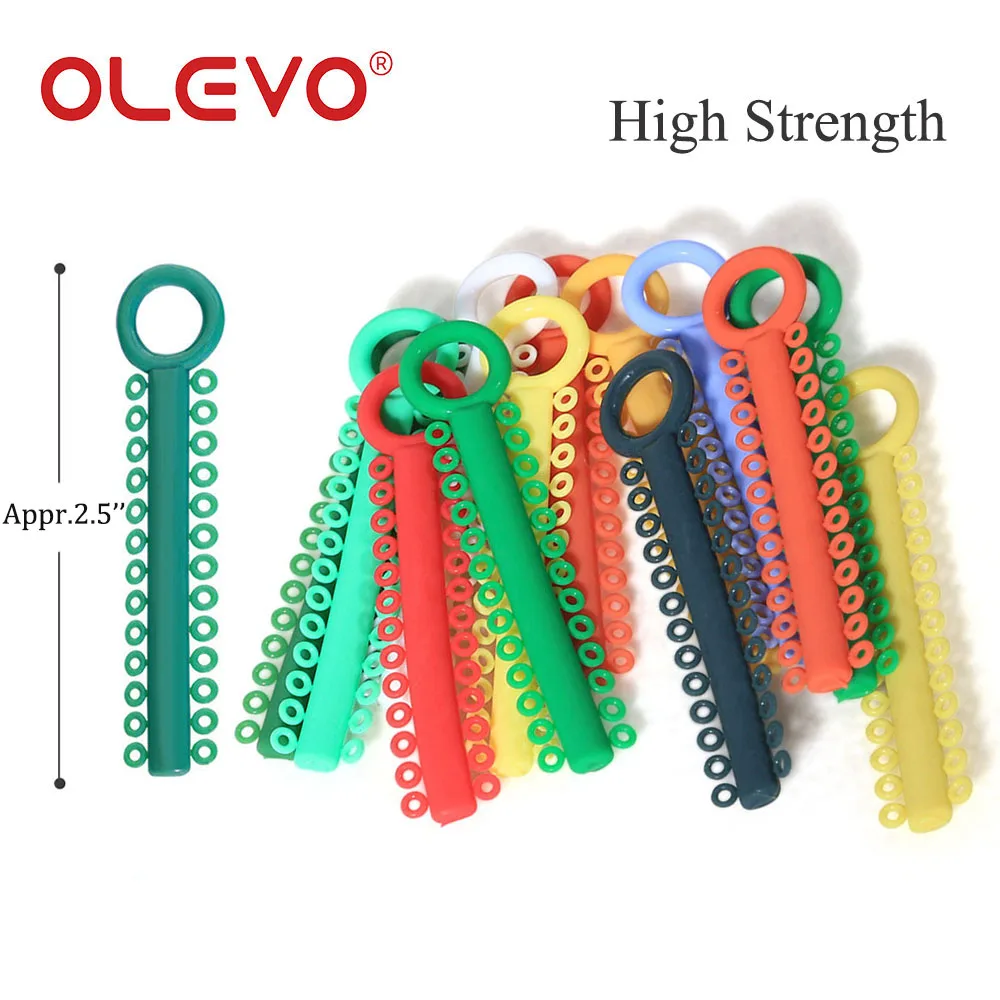 OLEVO 1040 Pcs Dental Orthodontic Leagues Ligature Ties Elastic Rubber Bands for Teeth Braces Brackets Elastomeric O-Rings