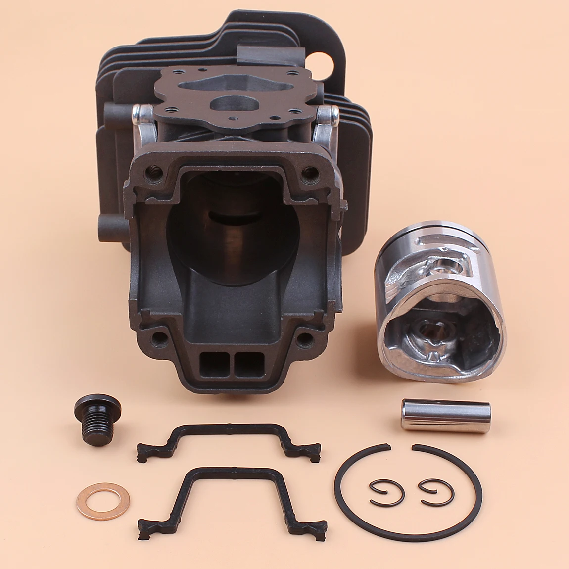 Cilindro Piston Plug Gasket Kit para motosserra, Peças de motor, HUSQVARNA 445 445e 450, 450 Rancher, 445 45cc, 444119902, 444119902, 42mm, Ferramentas de jardim