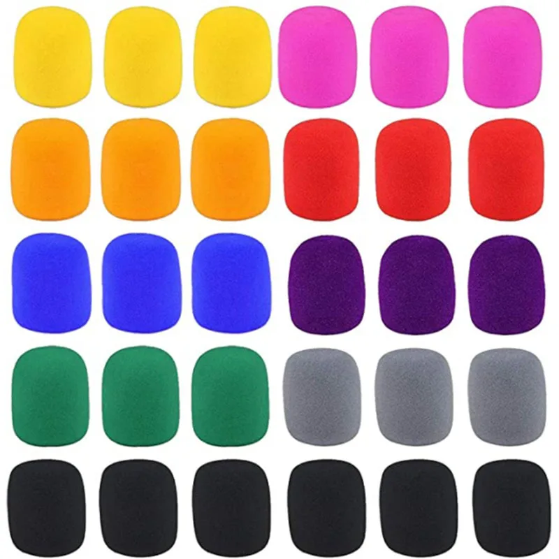 

30 Pack Thick Handheld Stage Microphone Windscreen Foam Cover Karaoke DJ (12 Color)