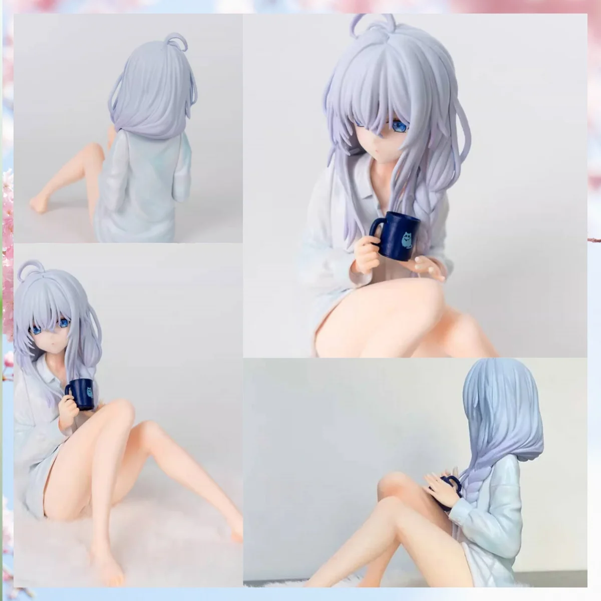 

11 см Волшебная девушка, туристическая поза для сидения, одежда для сна Елена, аниме-фигурка, модель, Коллекционная кукла, подарок, игрушка для девочек, экшн-фигурки