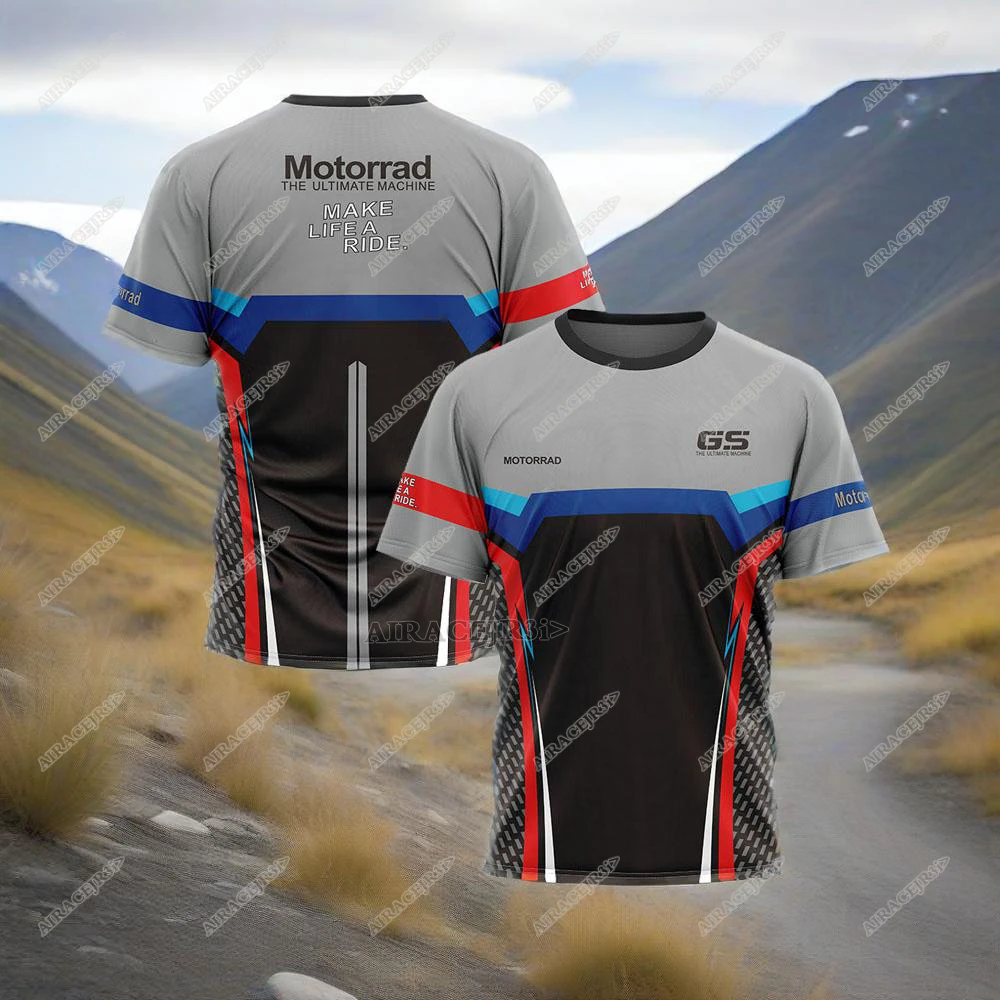 Para BMW GS Motorrad camiseta R1250GS R1200GS F850GS F750GS Touring motocicleta carreras aventura negro gris camisetas de verano
