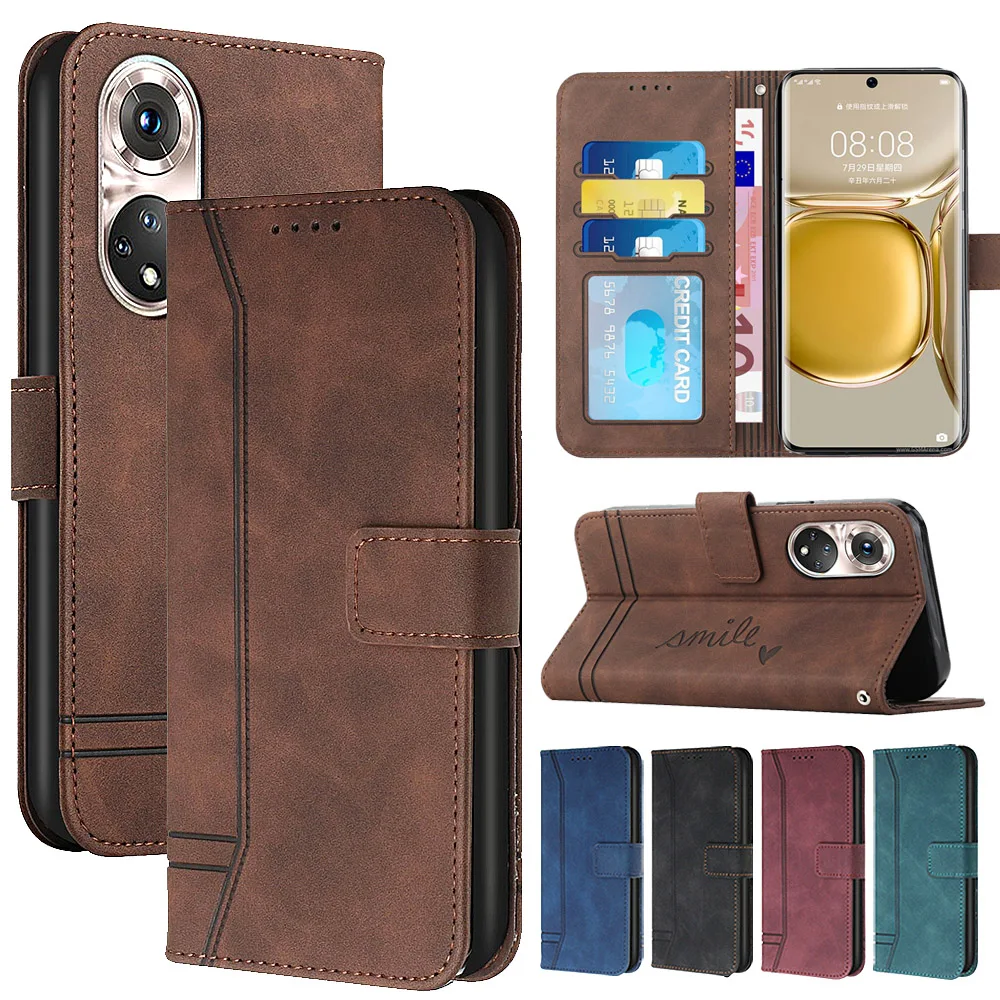 

Чехол-Кошелек для Huawei P50 Pro, P50, P40, P30 lite, из искусственной кожи, с откидной крышкой для Huawei P8 Lite 2017, P9 Lite, P Smart 2021