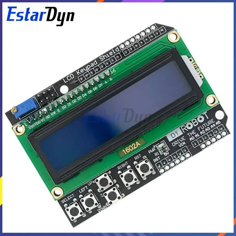 Estardyn 1602 LCD Keypad Shield LCD1602 LCD 1602 Module Display For Arduino ATMEGA328 ATMEGA2560 raspberry pi UNO blue screen