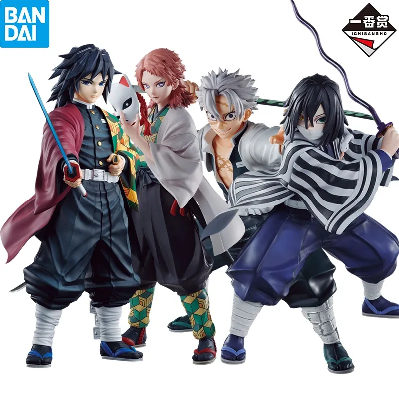 In Stock Bandai Ichiban Demon Slayer Kimetsu Hashira Training Sanemi Iguro Obanai Giyuu Sabito Anime Figure Action Model Toys