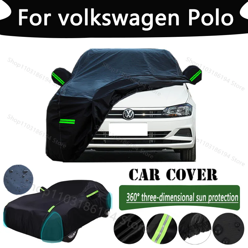 For volkswagen Polo Outdoor Protection Full Car Cover Snow Covers Rainwater Sunshine Dustproof Scratches Car Cover