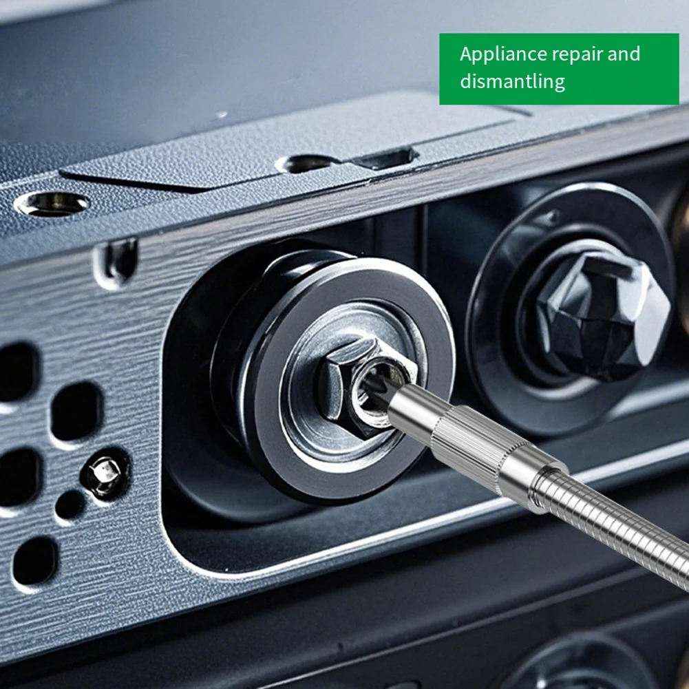 For Cordless Drill Hex Shank Adapter Flexible Bit Extender For Tight Spaces As The Piture Flexible Shaft 360 Bending