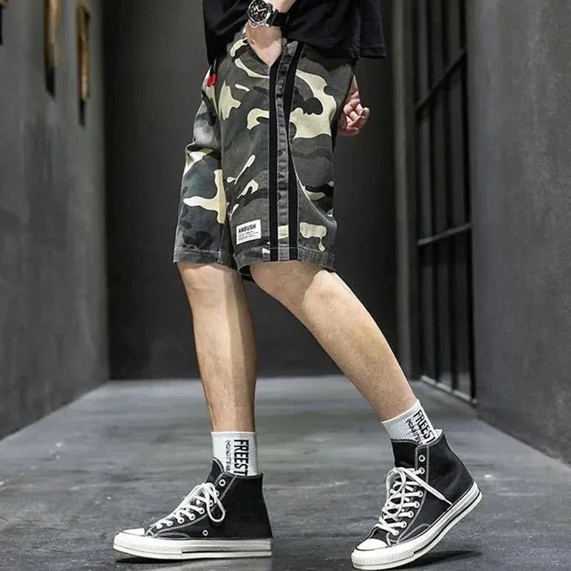 Short Pants For Men Camouflage Oversize Striped Big Size Camo Mens Cargo Shorts Beautiful Vintage Harajuku Loose Summer