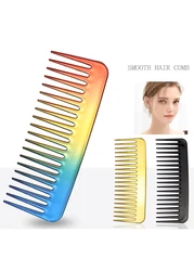 1pc plastic thickened fashionable design comb wide teeth anti-static massage comb hairdressing tool Special for real hair wigs