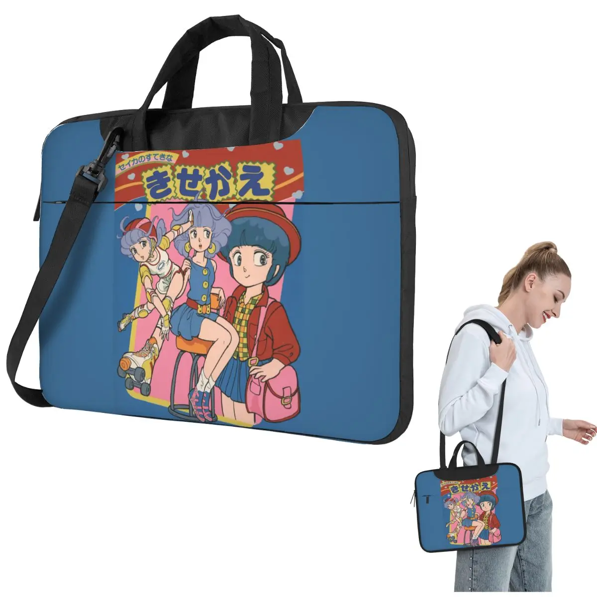 

Creamy Mami Japanese Anime Laptop Bag Protective Case Computer Bag 13 14 15.6 Inch Crossbody Notebook Pouch For Macbook Pro Air