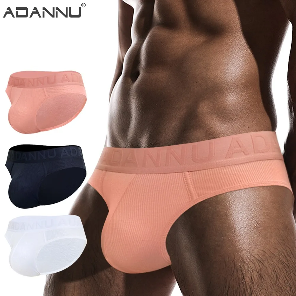 

Briefs Trendy Men's Underwear Embossed Pattern Waist Fitness Hip Lifting Cotton Comfortable Breathable Men's Triangle Pants