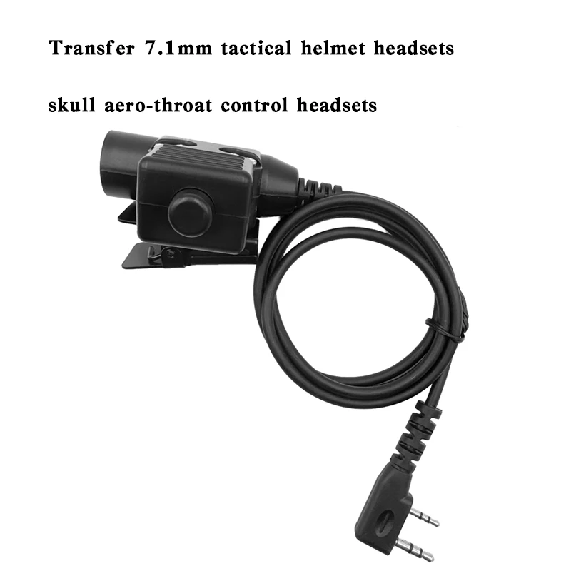 Baofeng K interfaz PTT adaptador nuevo U94 interfono interruptor de lanzamiento conjunto de botón Push To Talk auricular adaptador de auriculares UV-5R