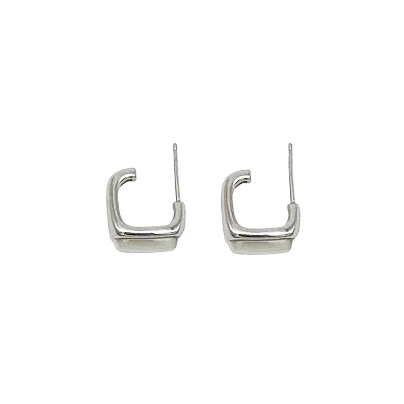 S925 Sterling Silver C-shaped Earrings for Women's Personalized Design Fashion Commuter Earrings