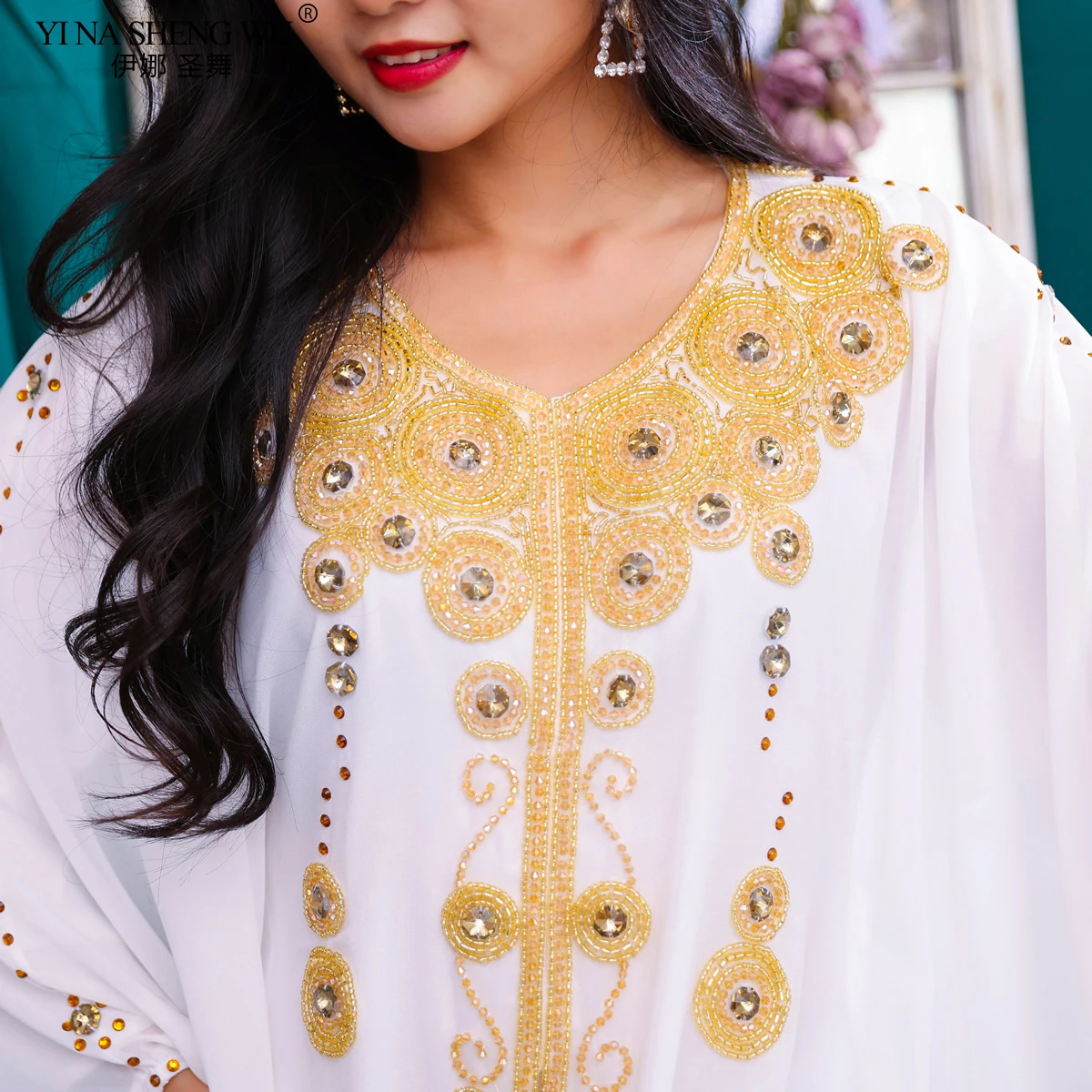 Sukienka khaleeji tradycyjna egipska, strój do tańca ludowego, taniec brzucha, kaftan, strój perskiego Zatoki Arabskiej, kostiumy na zawody tańca swingowego.