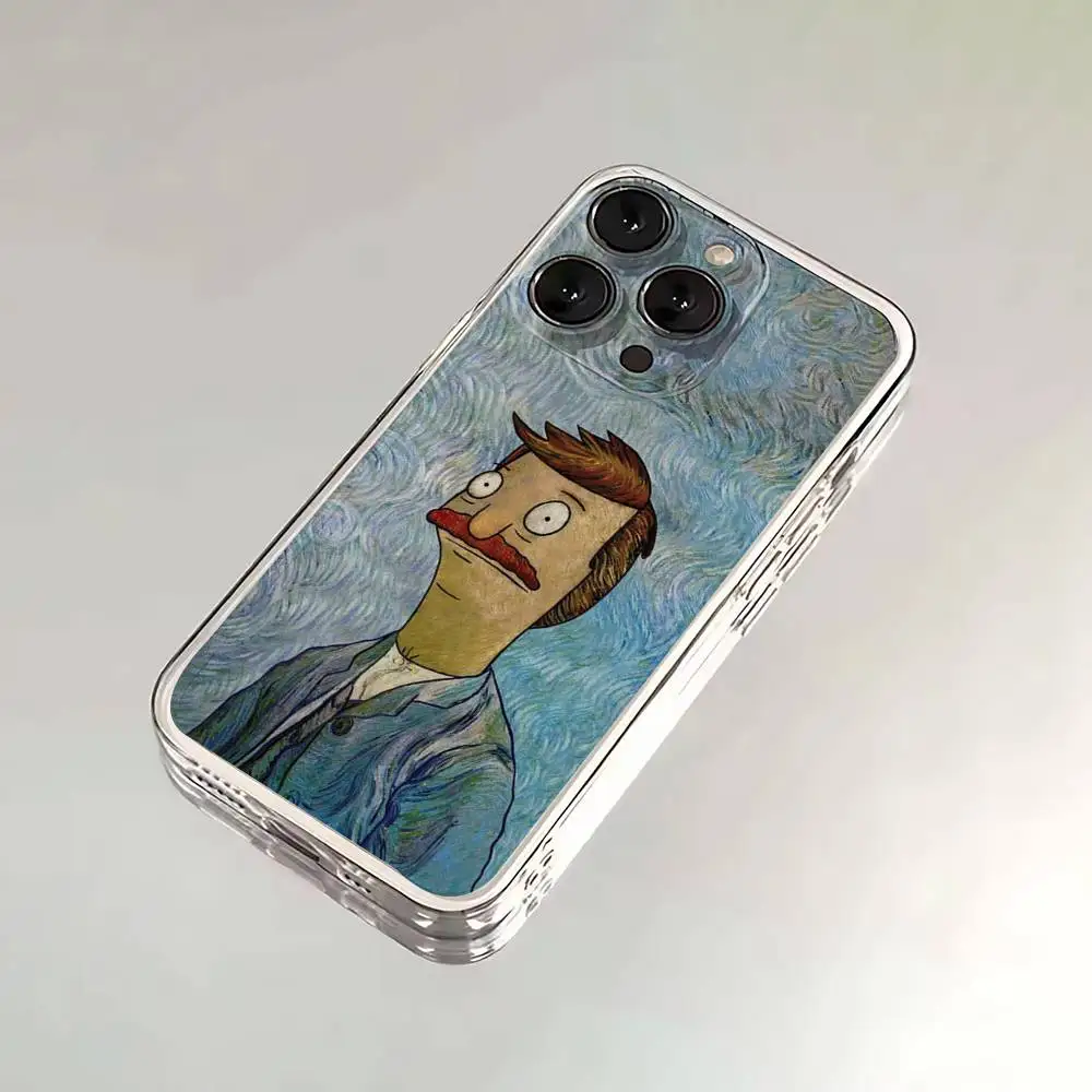 حافظة هاتف كارتون B-Bobs Burgers لهاتف آيفون 16,15,14,13,12,11,17 Pro,Max,Plus,X,XS,XR,SE,غطاء ناعم شفاف صغير #6