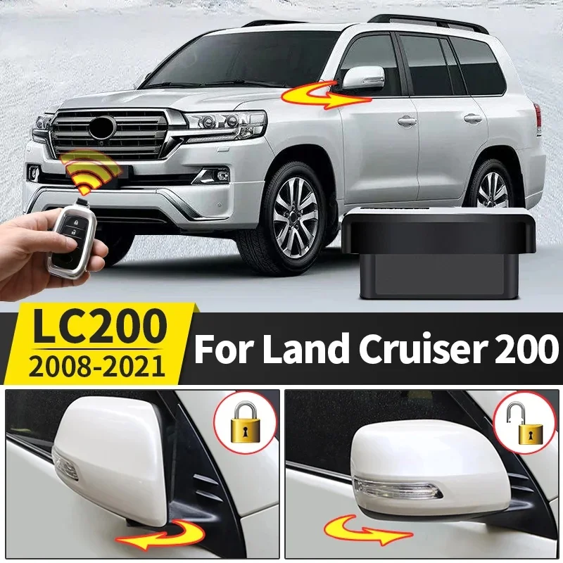Lock Car Automatic Folding Expansion Mirror For toyota Land Cruiser 200 Lc200 2008-2021 2019 2018 Tuning Interior Accessories