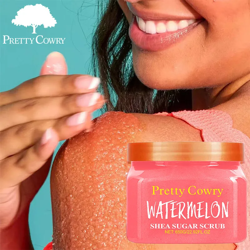 Pretty Cowry Natural Sugar and Salt Body Scrub Deep Cleansing Exfoliation Long-lasting Moisturizing Soft and Smooth Skin