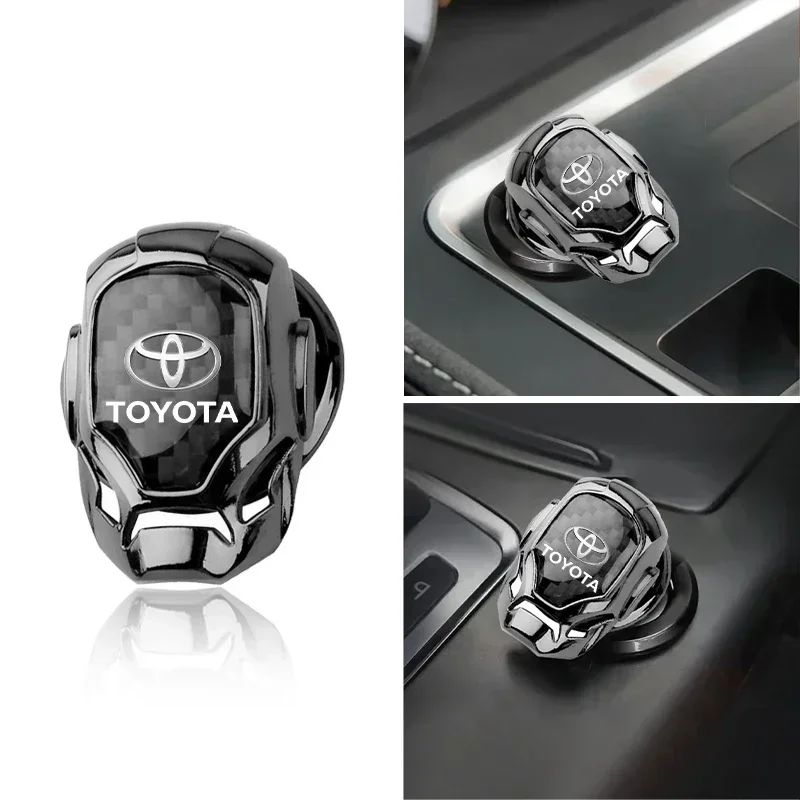 1Pcs Car One-Click Start Buttons Protective Cover Decoration For Toyota Yaris Corolla Avensis Aygo Vitz Vios Yaris Mark-X Mirai