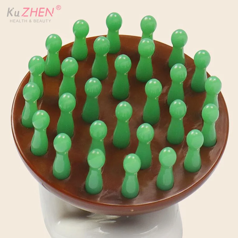 28 Sisir Pijat Kepala dengan Gigi Melingkar, Sisir Pijat untuk Sirkulasi Darah, Alat Pijat Multifungsi untuk Seluruh Tubuh dan Meridian