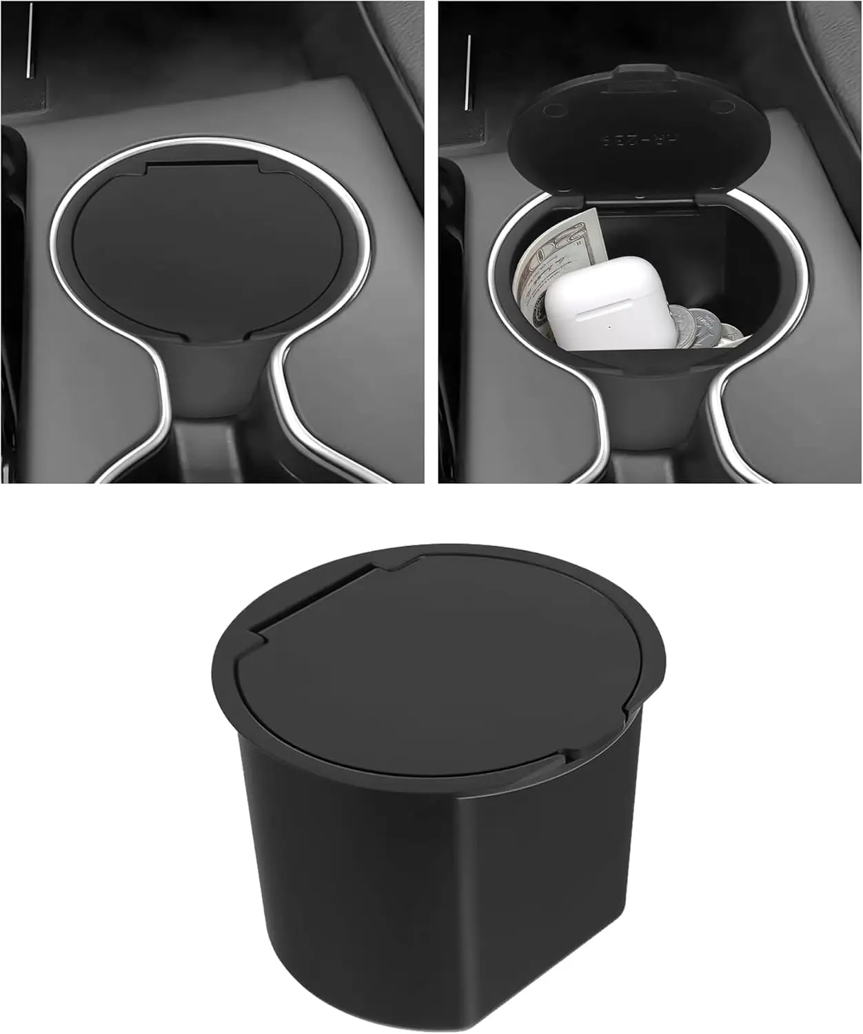 Center Console Coin Box Organizer Compatible For Honda 2023-2025 2026 Pilot Accessories Armrest Insert Cup Holder Storage Box