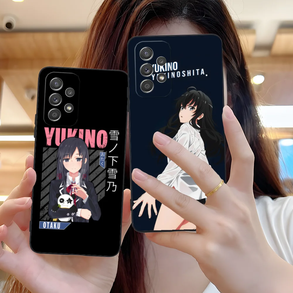 Yukino Yukinoshita Phone Case for Samsung Galaxy A73 72 71 70 55 54 53 52 35 34 32 23 14 13 5G Black Cover Cellphones Smartphone