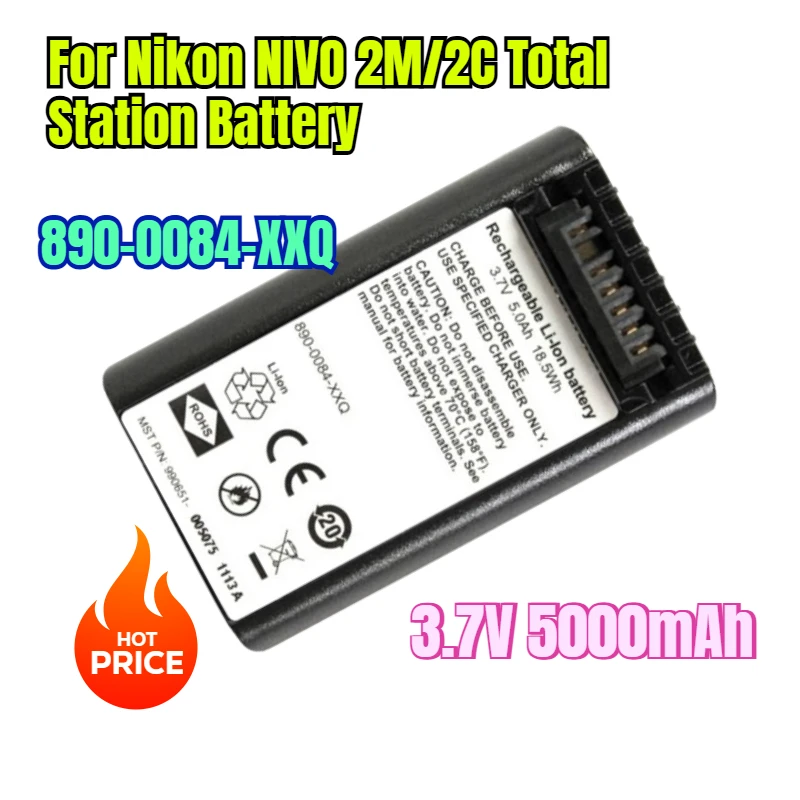 

3.7V 5000mAh 890-0084-XXQ for Nikon NIVO 2M/2C Total Station Battery