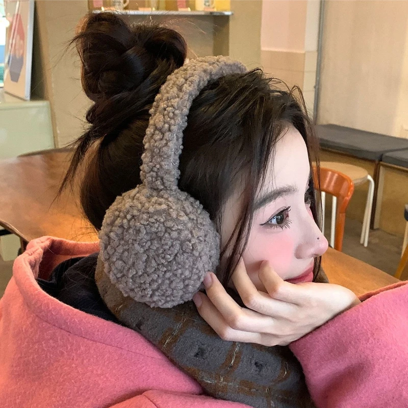 تقليد الكشمير غطاء للأذنين الشتاء موضة جديدة السيدات غطاء للأذنين شعبية الدافئة في الهواء الطلق الملابس الشتاء الملحقات