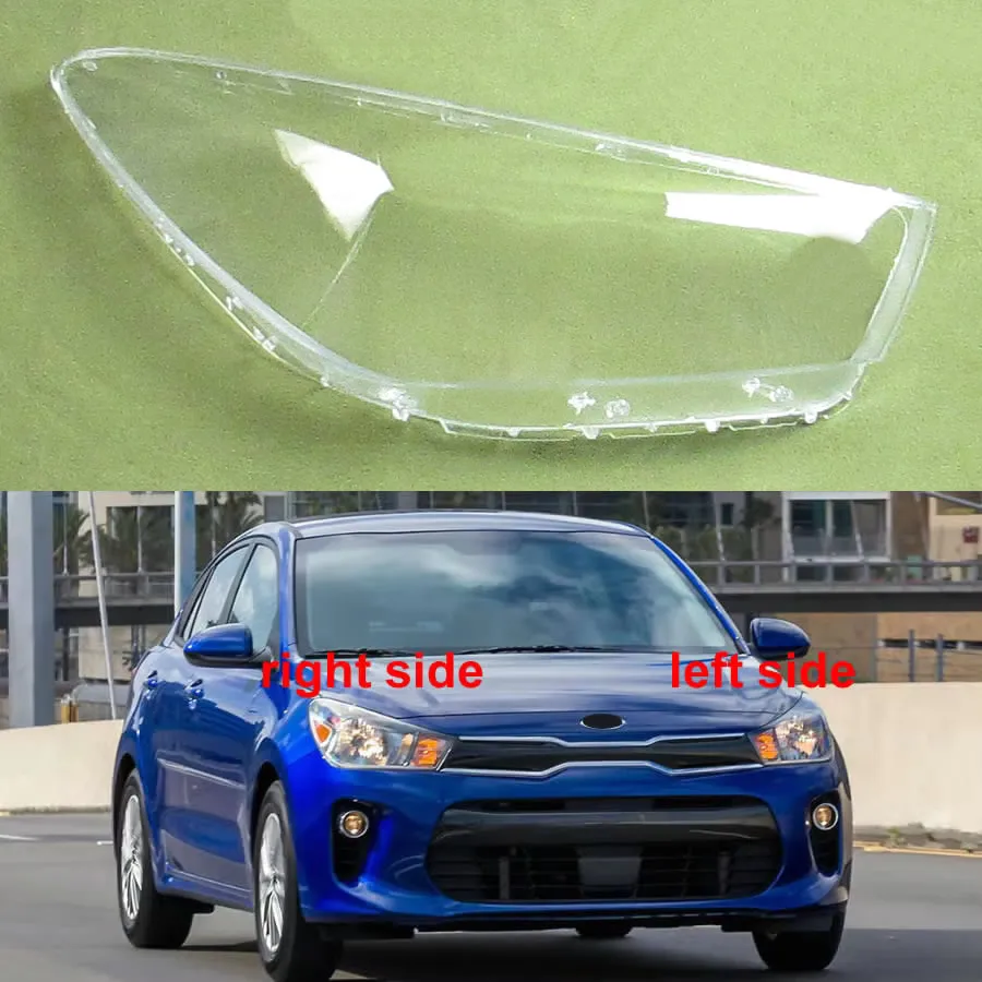 For Kia Rio 2017 2018 2019 2020 Sedan Car Accessories Headlight Lens Cover Transparent Lampshade Headlamp Shell Plexiglass