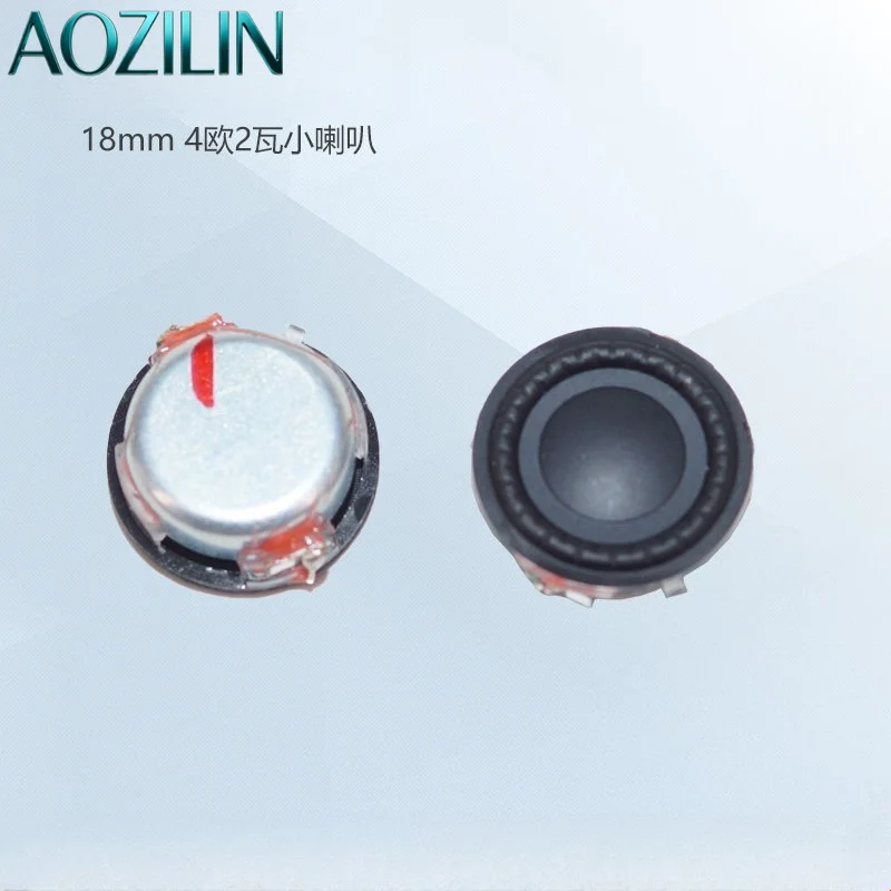 AOZILIN 18mm Round Mini Speaker 4Ohm 2W Notebook Laptop Built-in Audio Loudspeaker Replacement Pack of 10