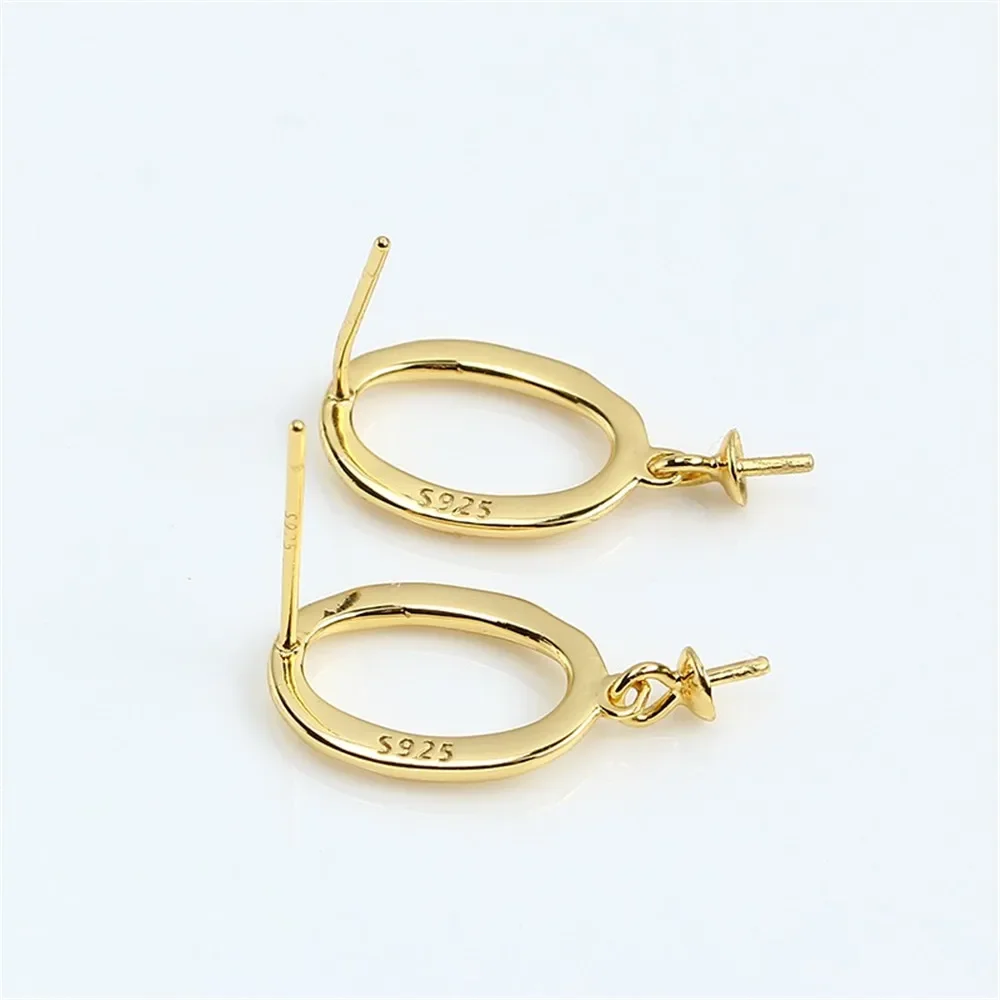 

Серьги из стерлингового серебра 925 пробы с жемчугом, принадлежности для самостоятельного изготовления ювелирных изделий, пустые стойки для сережек для аксессуаров ручной работы, без жемчуга