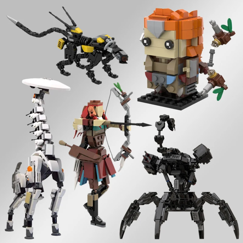 Serie de juegos Zero Dawn Longneck Beast, bloques de construcción MOC Horizon War Machine, modelo Corruptor, juguetes de montaje para niños, regalo de cumpleaños