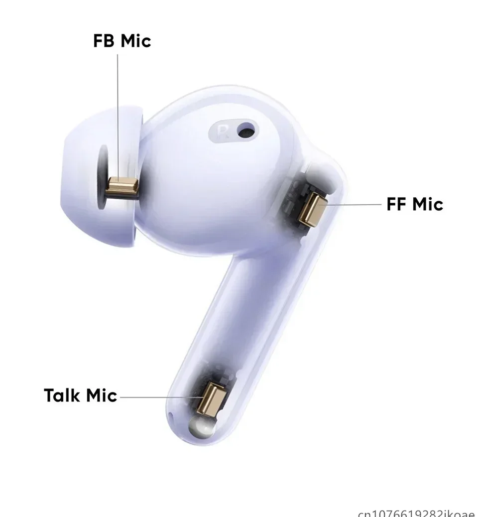 realme Buds T310-Kopfhörer, 46 dB, aktive Geräuschunterdrückung, kabellose HiFi-Kopfhörer, Bluetooth 5.4, Spiel-Musik-Headset, lange Standby-Zeit – Detail 5