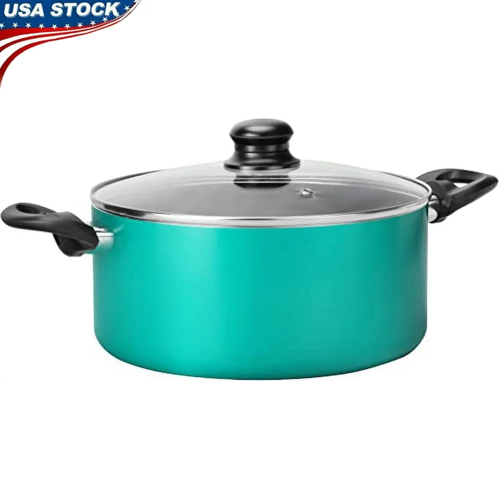 

Керамическая голландская духовка, кастрюля, 44 карата, индукционная безопасная профессиональная посуда с крышкой из закаленного стекла, обжарка, тушения, сотения