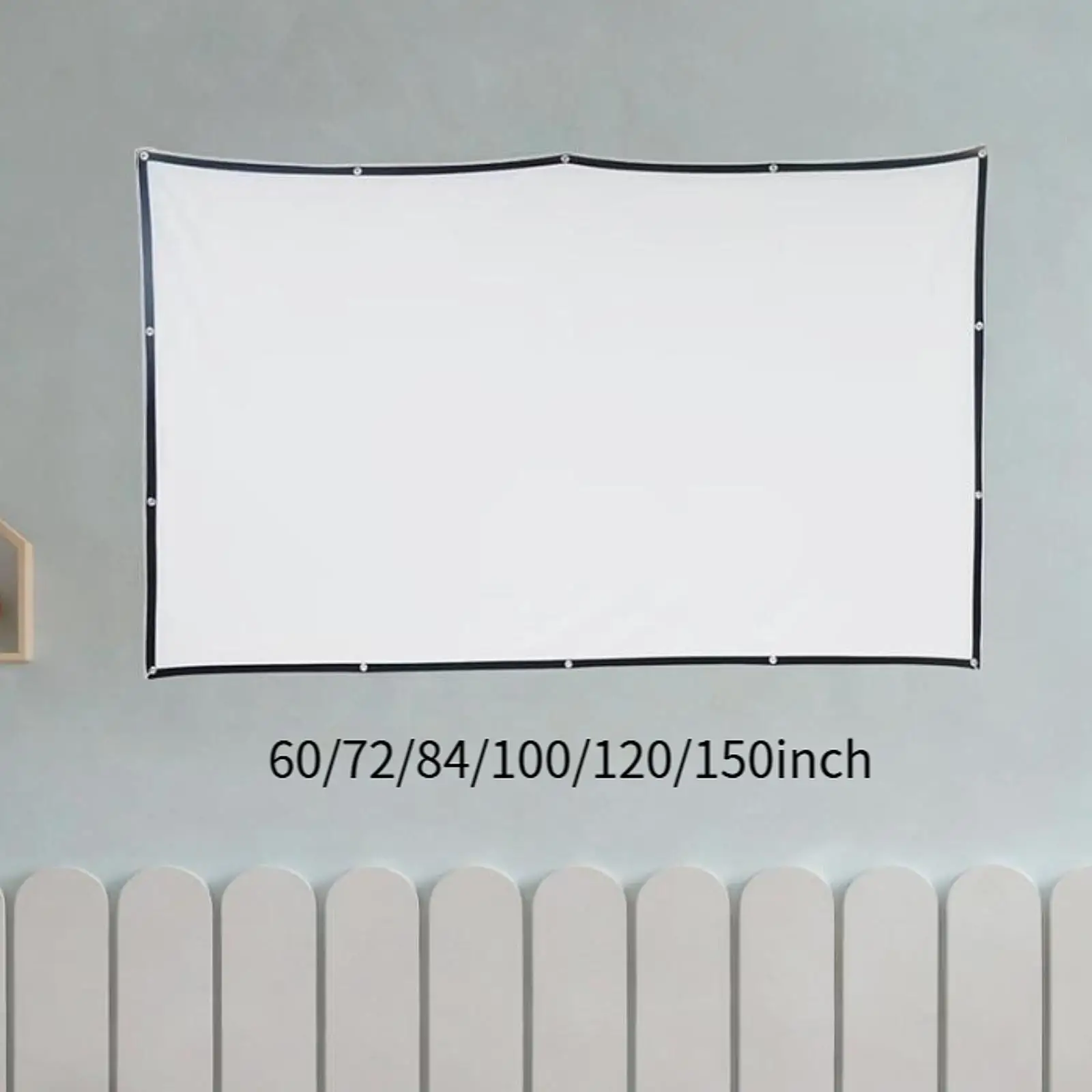 16:9 접이식 프로젝터 스크린 다기능 주름 방지 휴대용 세척 가능 공개 디스플레이용 경량 간단한 조립