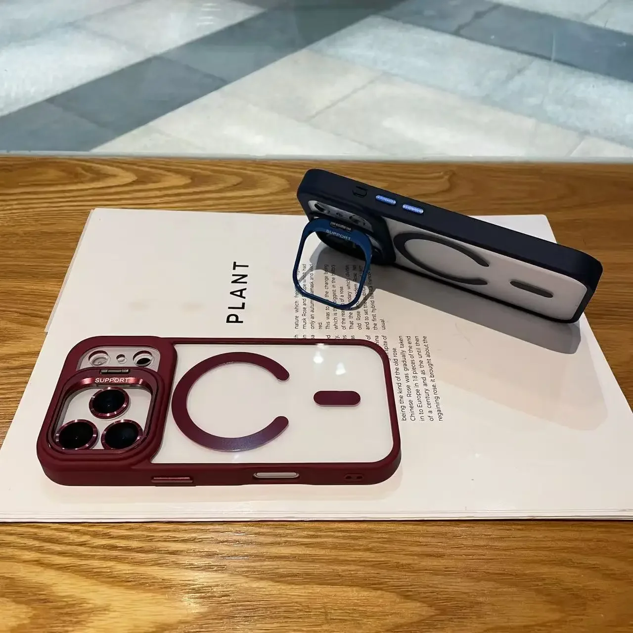 เคสแม่เหล็กใส Magsafe รุ่นหรูหรา สำหรับ iPhone17/Promax/17Air/Pro พร้อมที่ยึดเลนส์ ป้องกันการกระแทก ใส ทนทาน