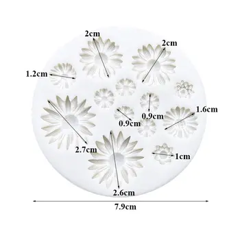 4件組糖果模具矽膠巧克力模具DIY冰蛋糕恐龍/熊/心型與迷你甜甜圈情人節派對烘焙模具 8 最佳銷售 迷你矽膠模具 - №7