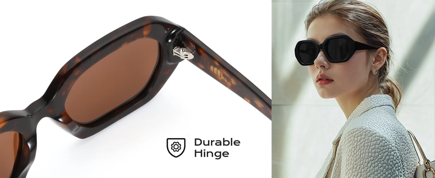 ZENOTTIC Damen-Sonnenbrille, handgefertigt, Acetat-Schmetterling, polarisiert, UV400-Schutz, quadratische Sonnenbrille, Geschenk für den Urlaub – Detail 6